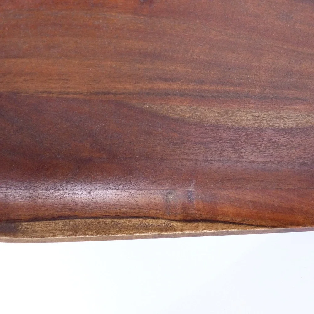 Pottery Barn Chateau Handcrafted Acacia Wood Dough Bowl Serving Tray Platter